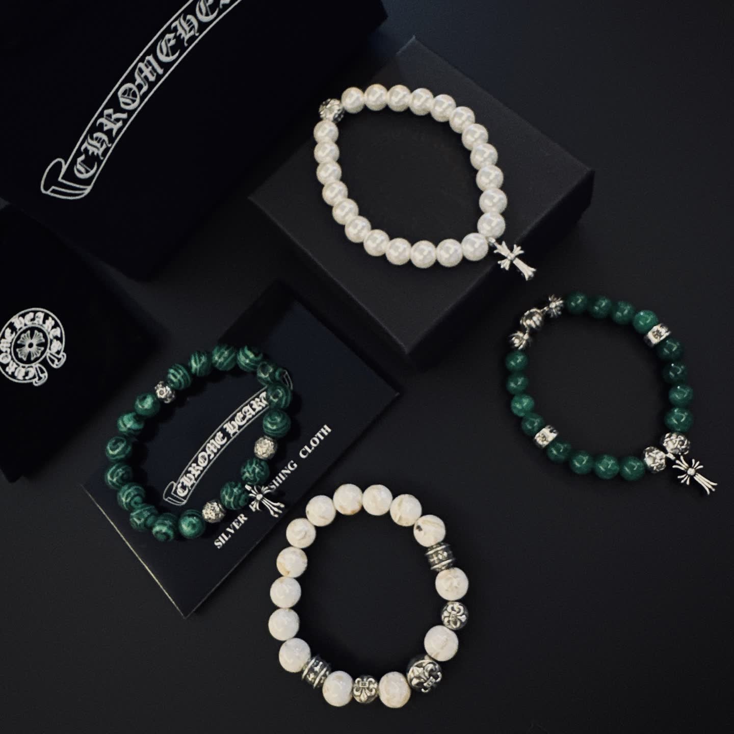 Chrome Hearts Beaded Bracelet Set